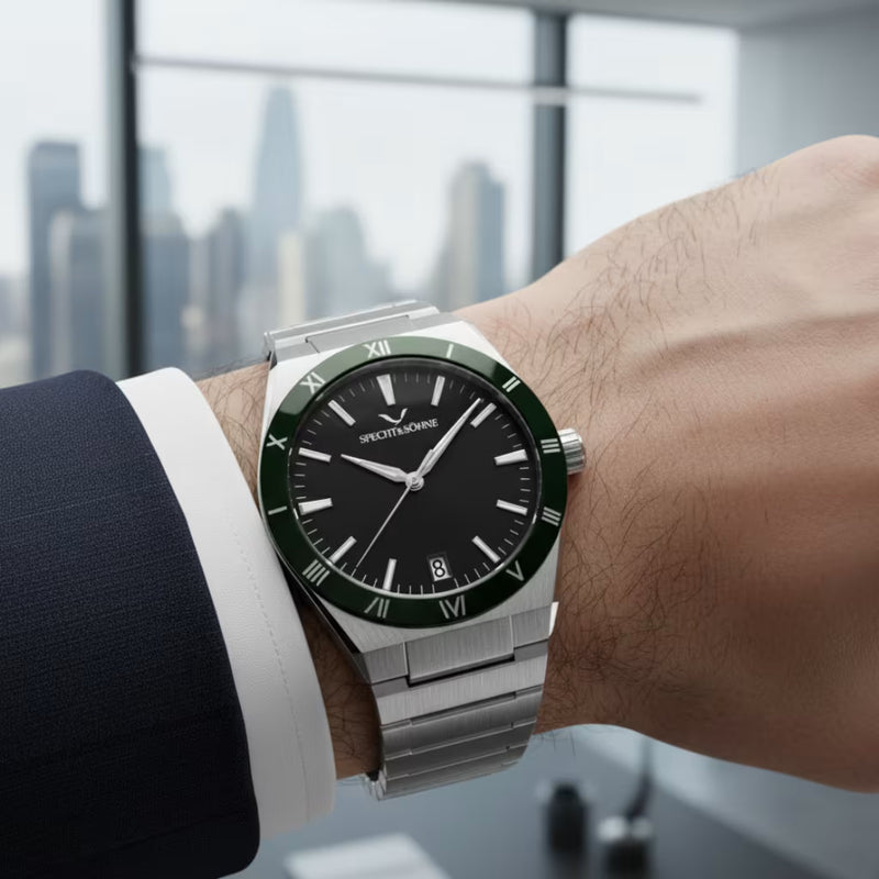 Aquanalt Black — Mostrador Preto Mate Com Numerais Romanos E Caixa Em Aço Prateado